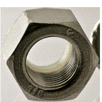 56CTPHLS6 9/16" - 12 NTU (THIN-HEAVY) NYLON INSERT LOCKNUTS COARSE STAINLESS STEEL A4 (316)