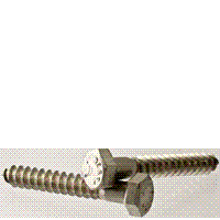 50S200HLSS 1/2" - 6 X 2" STANDARD HEX LAG SCREWS COARSE STAINLESS STEEL A2 (18-8)