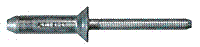 RV6601-6-10 RV6601-6-10 BULB-TITE 3/16" X 1.125" (.437-.625 GRIP) ALUM-ALUM COUNTERSUNK HEAD