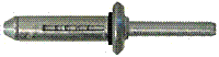 RV6900-6-4 RV6900-6-4 BULB-TITE 3/16" X .405" (.062-.250 GRIP) ALUM-ALUM DOME HEAD