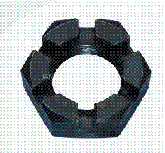 150CFHNSP 1 1/2-6 FINISHED HEX SLOTTED NUT PLAIN