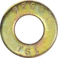62RFWS9Y 5/8 PFC9 SAE Grade 9 THICK WASHER ZINC YELLOW - USA ZINC-YELLOW