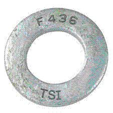 25NHRWF436Y 1/4 F436 HARD ROUND WASHER ZINC-YELLOW