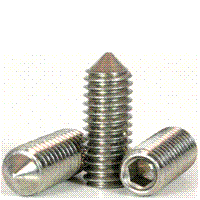 4C12CPSS #4 - 40 X 1/8" SOCKET SET SCREWS CONE POINT COARSE STAINLESS STEEL A2 (18-8)
