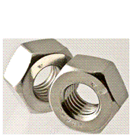 100CHHNS-PKG 1" - 8 X  HEX NUTS HEAVY COARSE STAINLESS STEEL A2 (18-8)
