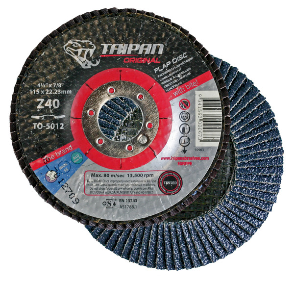 A10105 Flap Disc Type 29 - 5" x 5/8-11" Type 29, 40-Grit Zirconia Conical Flap Disc