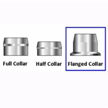 CF-02839-00800 Avdel Avdelok 02839-00800 Flanged Lockbolt Collar; 1/4 Inch (0.250 Inch), Aluminum, Plain Finish
