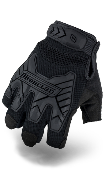 G07229 IRONCLAD COMMAND TACTICAL GLOVES - S - TACTICAL FINGERLESS IMPACT GLOVE BLACK