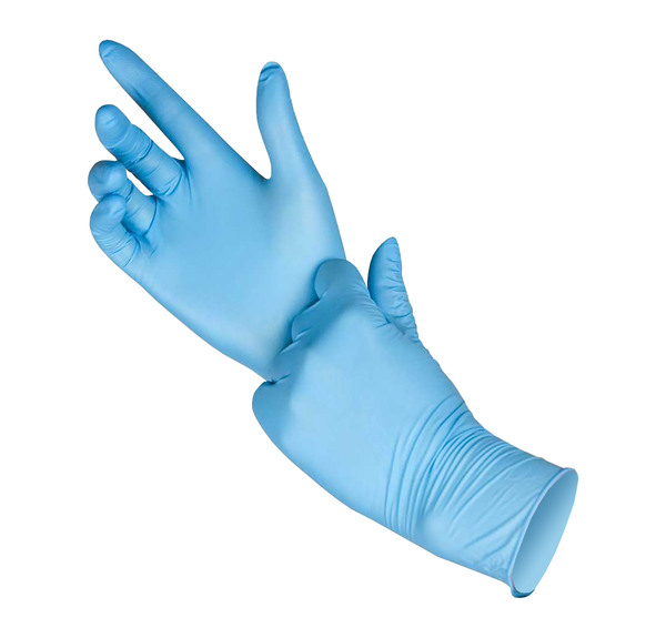 CLEAN-FIT DISPOSABLE NITRILE GLOVES-POWDER-FREE (2PC PACK) - L (BLUE) 3MIL