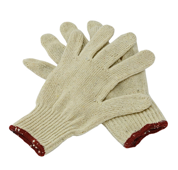 M05002 PROFERRED INDUSTRIAL GLOVES - L POLY/COTTON KNITTED NATURAL COLOR