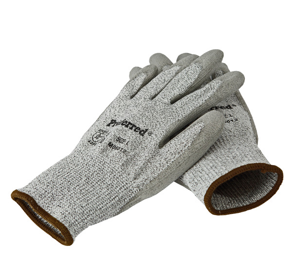 M06012 PROFERRED CUT RESISTANT GLOVES - L CUT LEVEL 2_GRAY PU / GRAY HPPE LINER