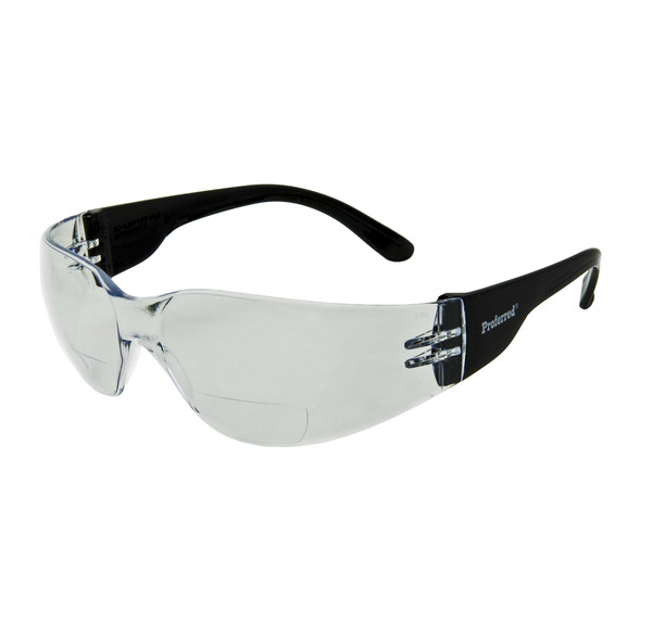 M15110 Safety Glasses ANSI Z87.1 Compliant - Proferred 100 Clear Bifocal +1.0D Lens AS