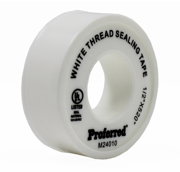 M24010 THREAD SEALING TAPE - 1/2IN X 520IN, 0.075MM (3.0MIL)