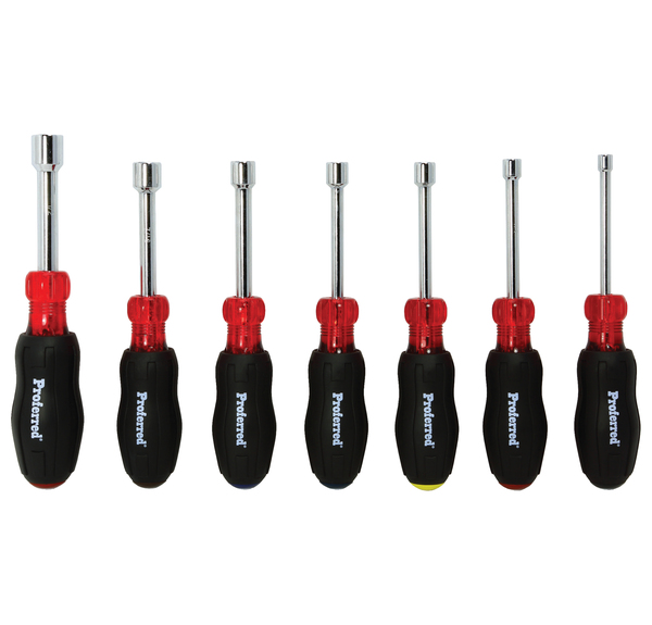 T28003 PROFERRED HOLLOW SHANK SAE NUT DRIVER SETS - 7 Piece SAE