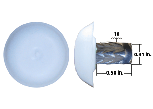 5/16-18X1/2 POLY-SEAL BARB T-NUT ENCAP WHITE /ENCAPSULATED