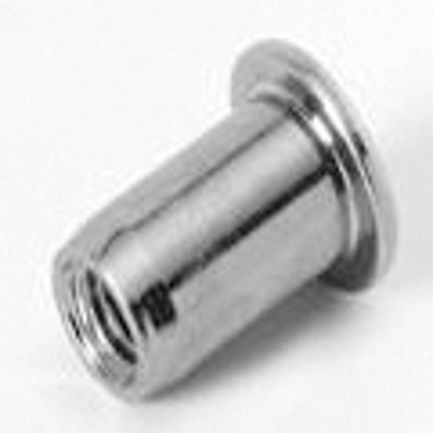 TU-SM12UPO40ZT, Rivetnut Insert, M12x1.75 ISO-5H (0.99-3.99mm Grip) Round Body, Large Flange Head,