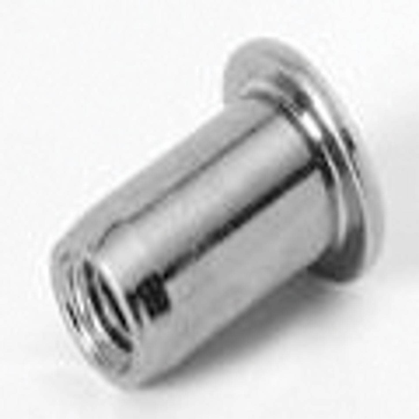 TU-316M5UPO30, Rivetnut Insert, M5x0.8 ISO-5H (0.51-3.00mm Grip) Round Body, Large Flange Head, St