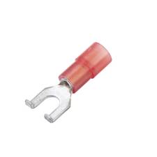 Nylon Flanged Spade Terminal, 6 Stud, Red, 22-18 Ga  (100 MIN)