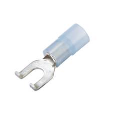 Nylon Flanged Spade Terminal, 6 Stud, Blue, 16-14 Ga (100 MIN)