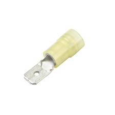 Nylon Push-On Terminal, Male, Partially Insulated, .250&quot;, Yellow, 12-10 Ga (100 MIN)