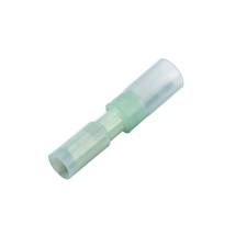 Heat Shrink &amp; Crimp Bullet Terminal, Female, .156&quot;, Blue, 16-14 Ga (10 MIN)