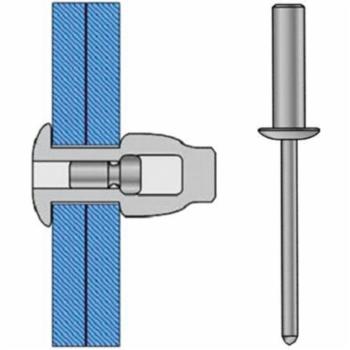 CF-AC4-2CLD-500 Marson Klik-Fast Closed End AC4-2CLD-500 Closed End Blind Rivet; 1/8 Inch (0.125 Inch), (0.092 - 0