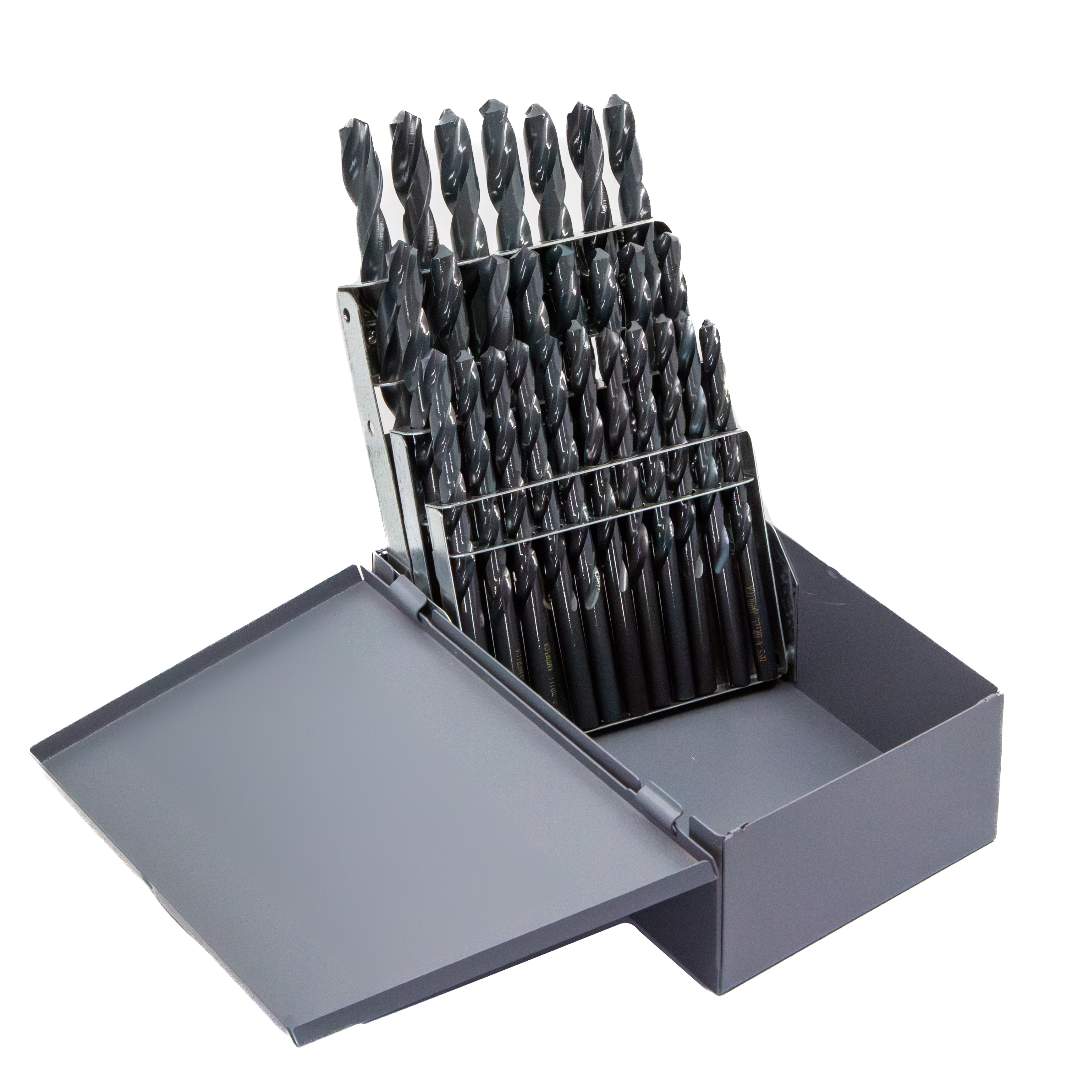 26 Piece HSS Black Oxide Jobber Length Drill Bit Set, DWDN, A -Z