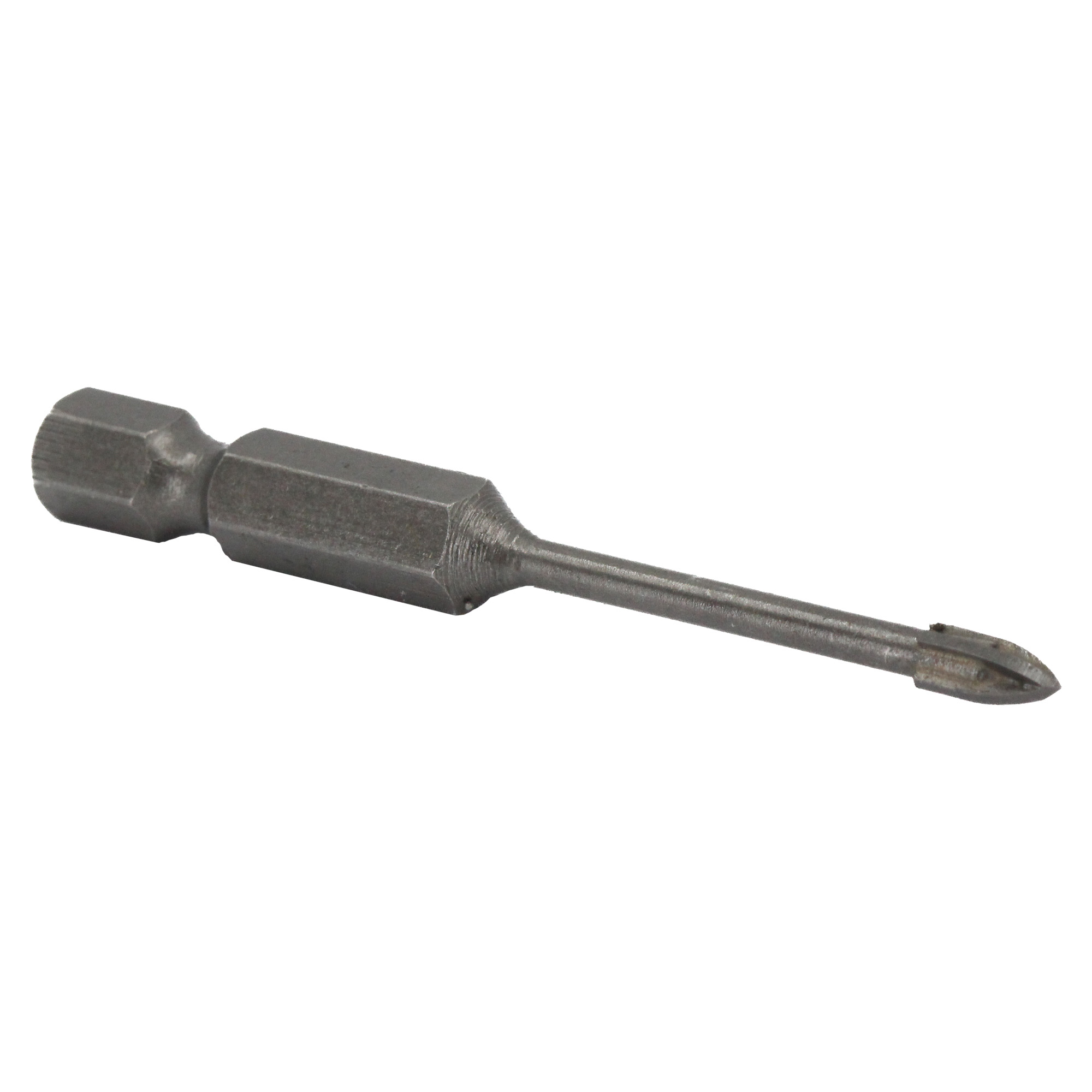 1/8" Carbide Tipped 4 Flute Glass &amp; Tile Drill Bit with Hex Shank