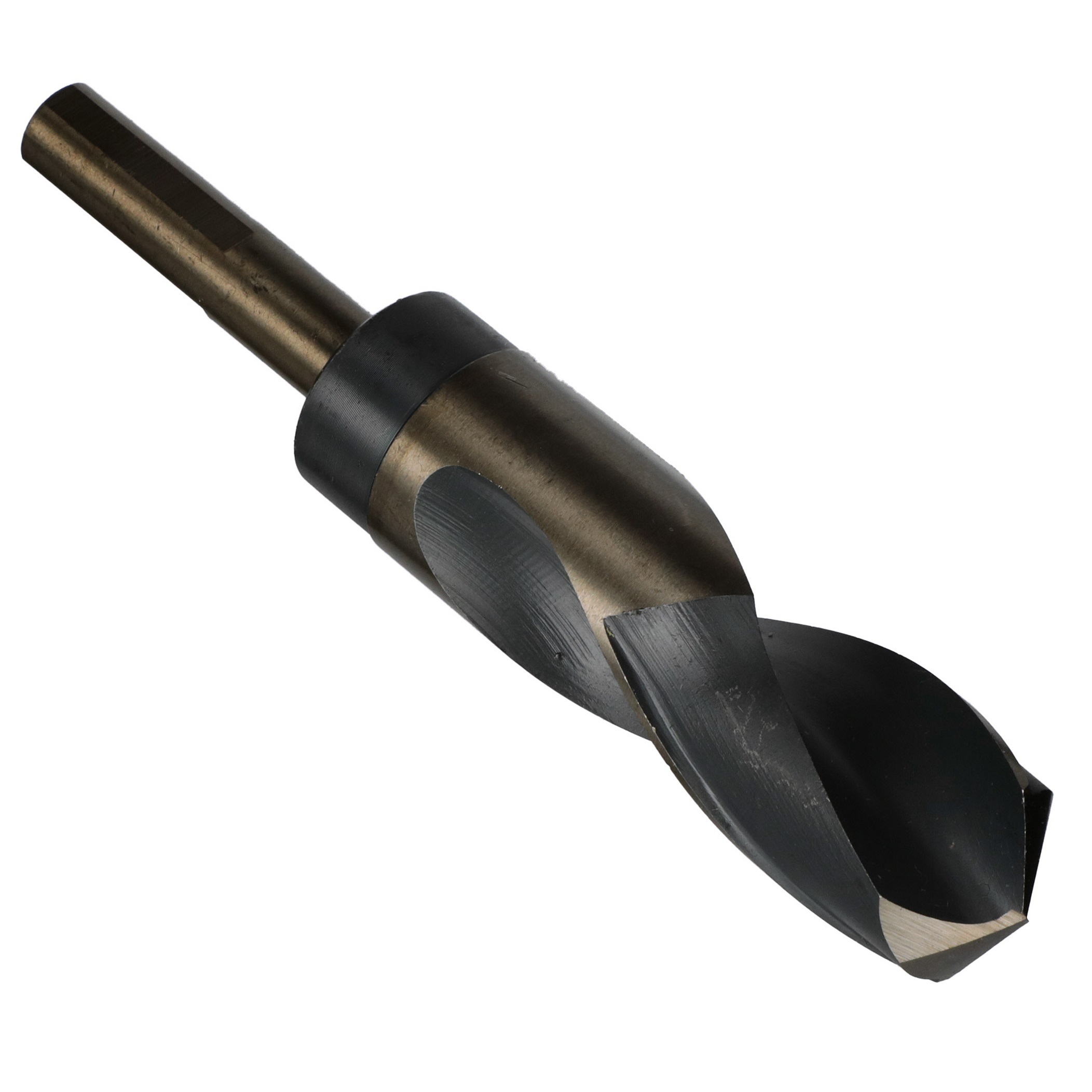 1-1/16" HSS Black &amp; Gold Drill Bit with Reduced 1/2" 3-Flat Shank, Contractor Series