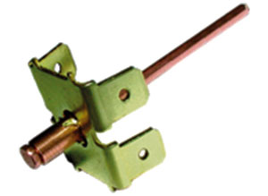 CF-/BBS52/SPIKE/TAB4 5/32" X .300 (.062 GRIP) COPPER/STL, COPPER PLATED MANDREL, SPIKED TAB RIVET - 4TAB