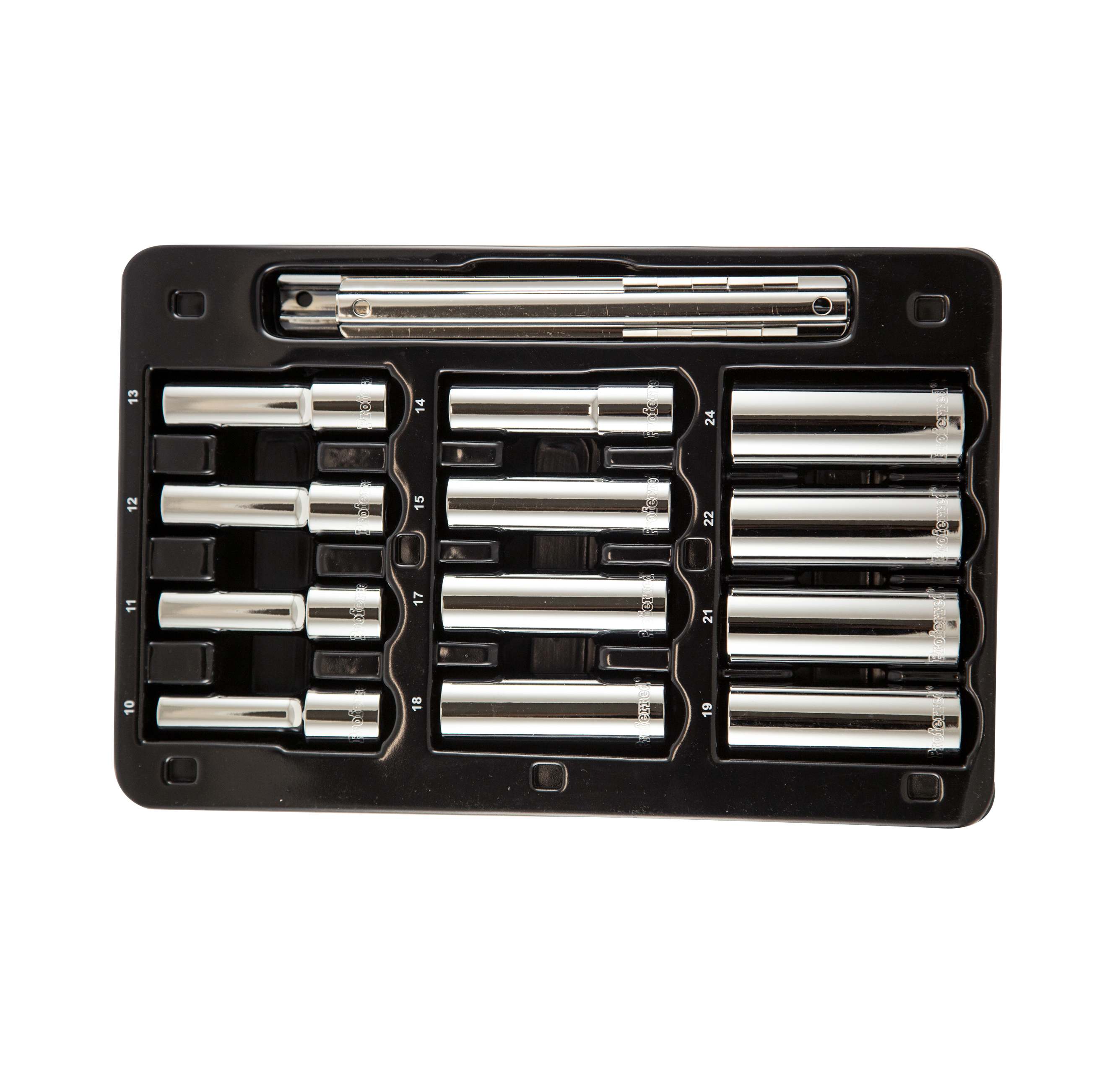S09301 PROFERRED 1/2" DRIVE STANDARD METRIC SOCKET SET - 12 PIECE 12 POINT DEEP Metric