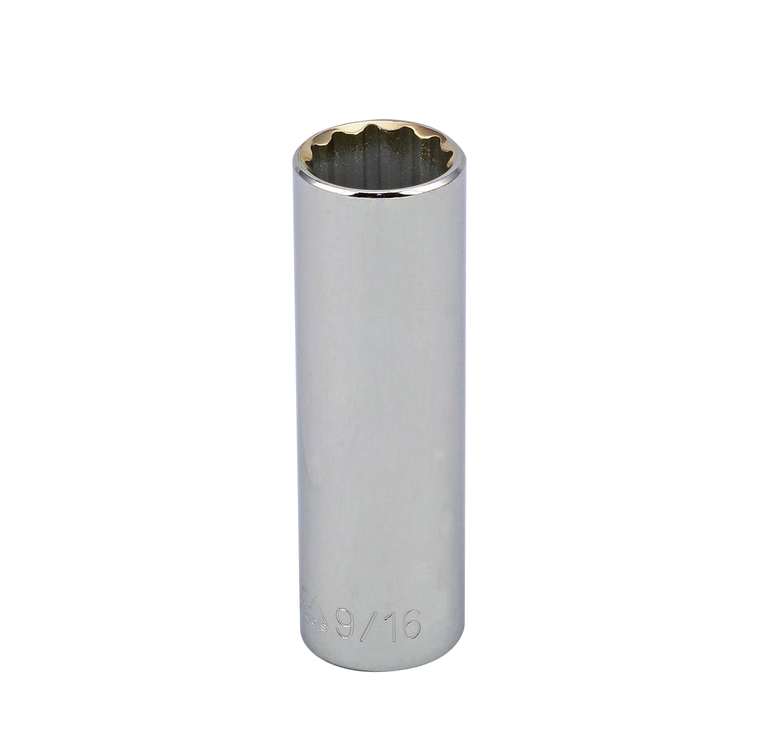 S19318 3/8" DRIVE SAE SOCKET - 9/16" DEEP 12 Point