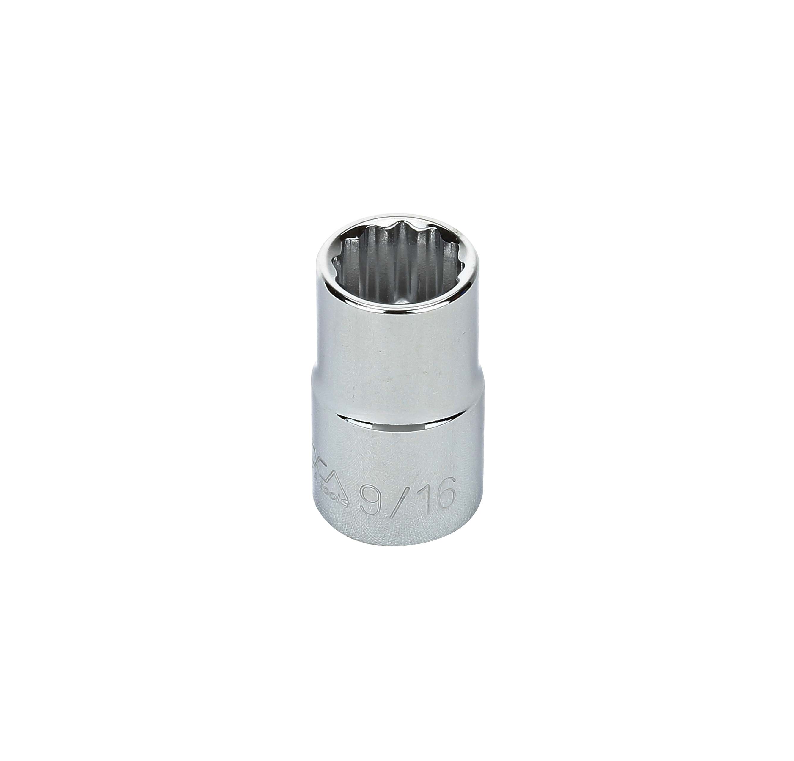 S23218 1/2" DRIVE SAE SOCKET - 9/16" STANDARD 12 Point