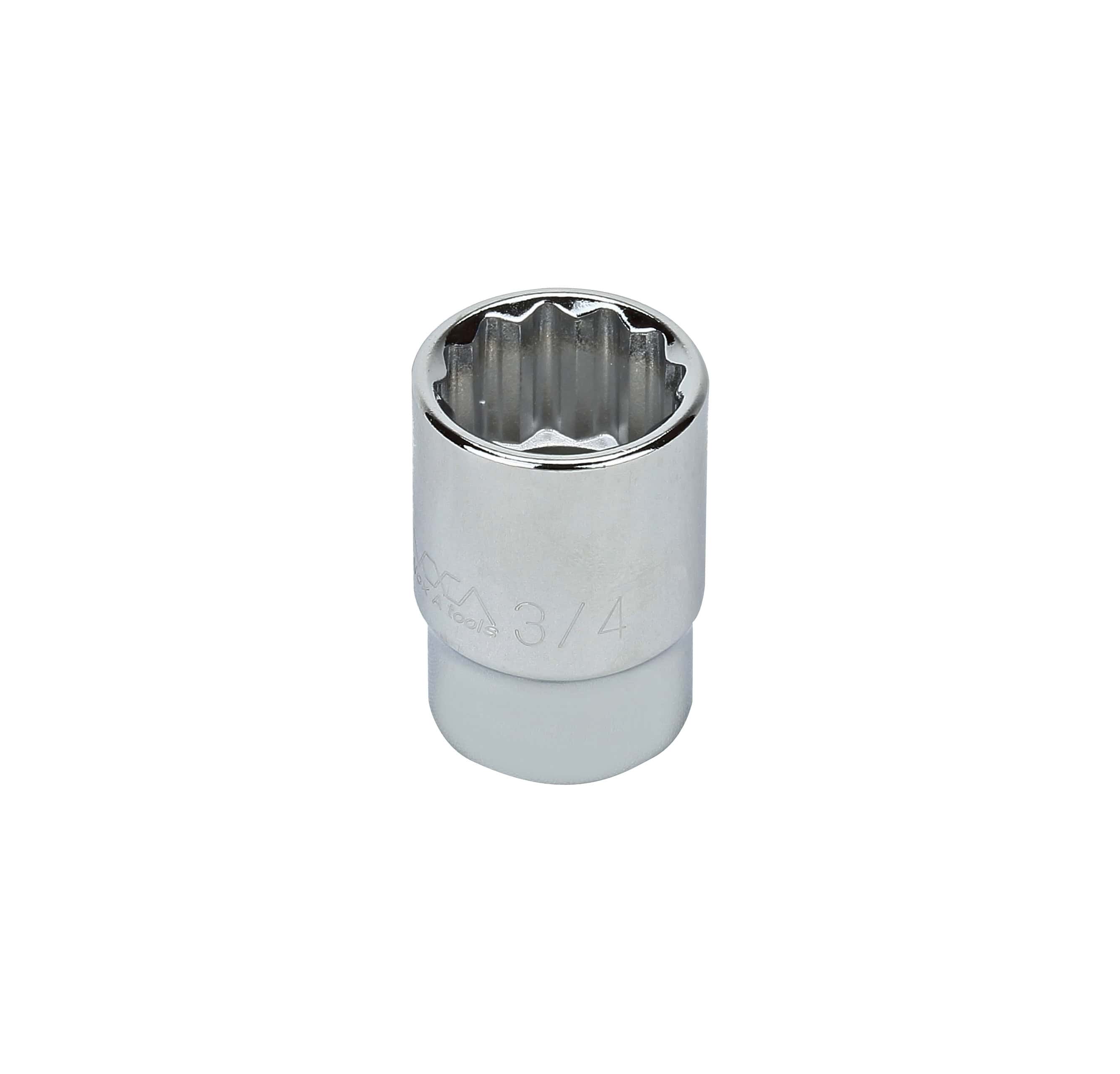 S23224 1/2" DRIVE SAE SOCKET - 3/4" STANDARD 12 Point