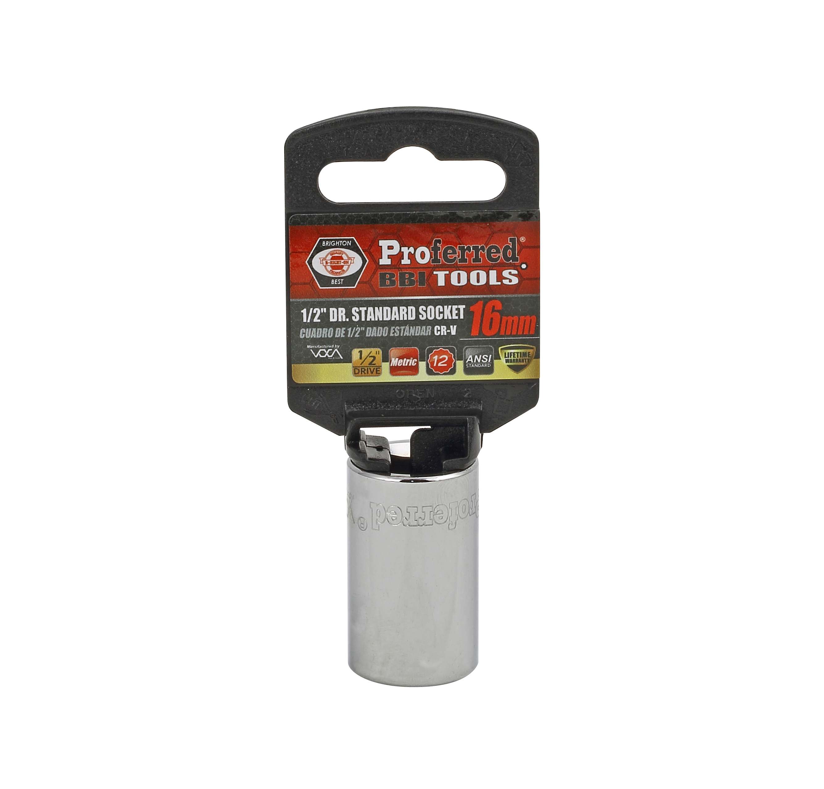 1/2&quot; DRIVE METRIC SOCKET - 16 MM STANDARD 12 Point