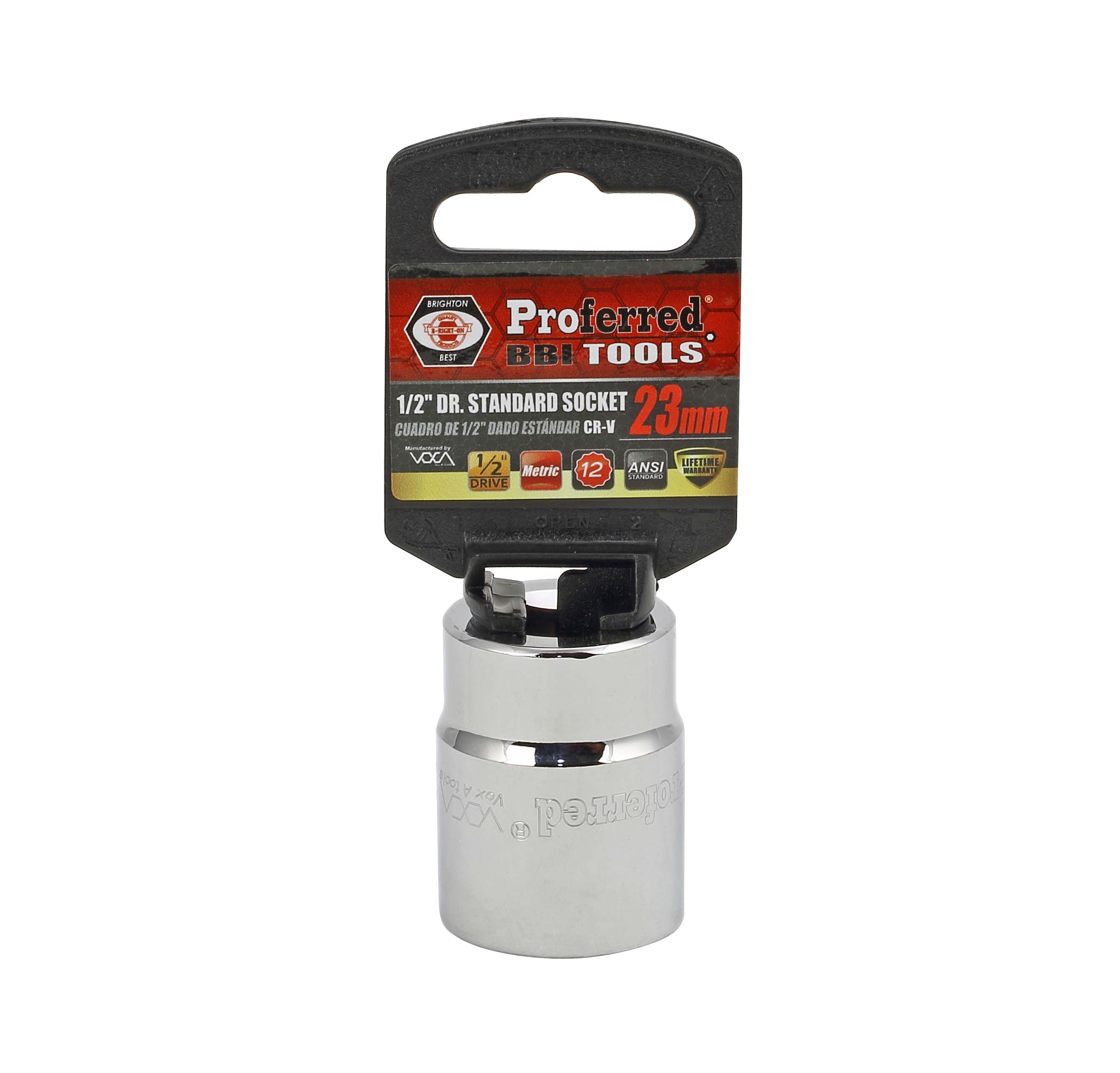 1/2&quot; DRIVE METRIC SOCKET - 23 MM STANDARD 12 Point