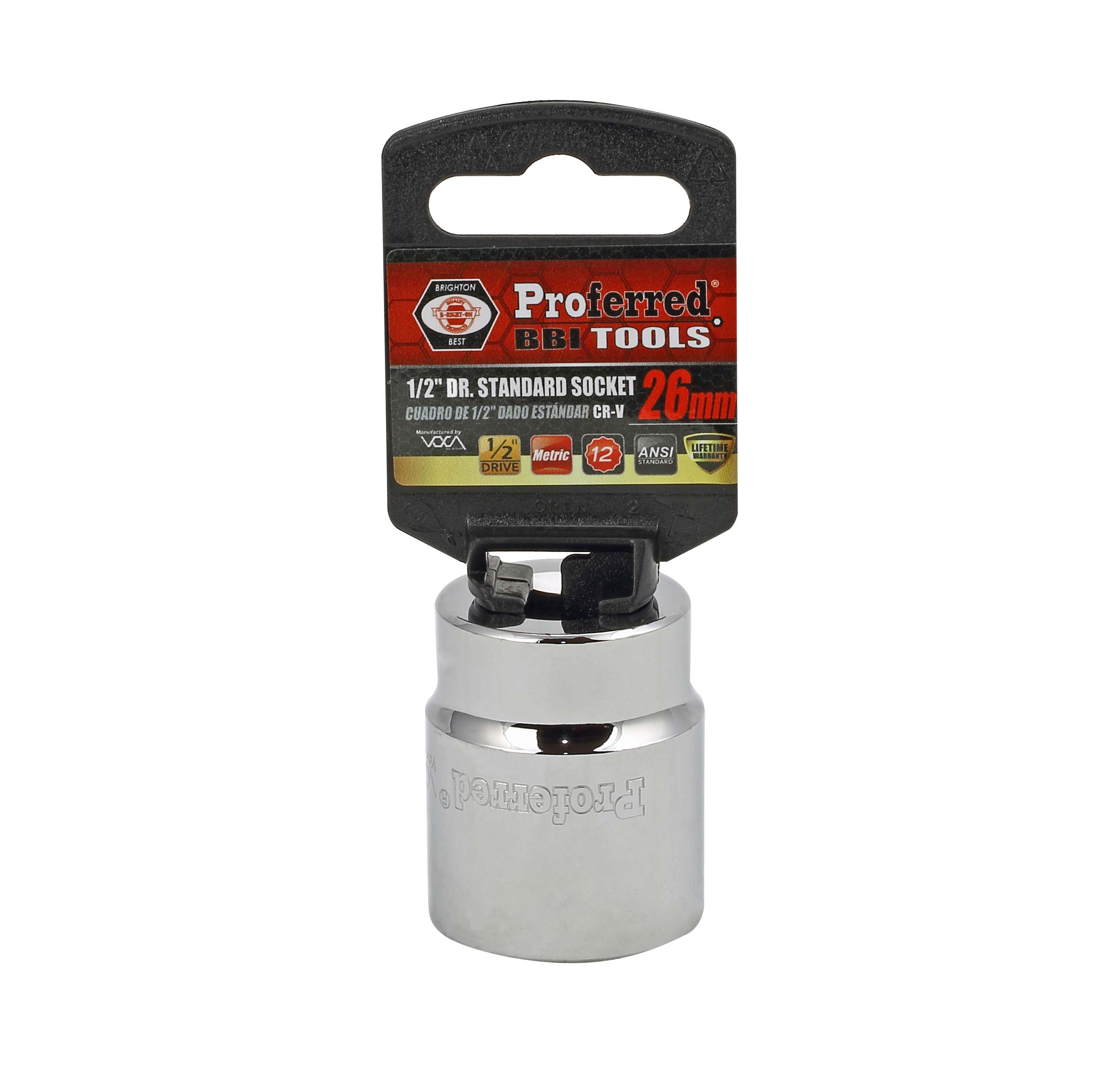 1/2&quot; DRIVE METRIC SOCKET - 26 MM STANDARD 12 Point