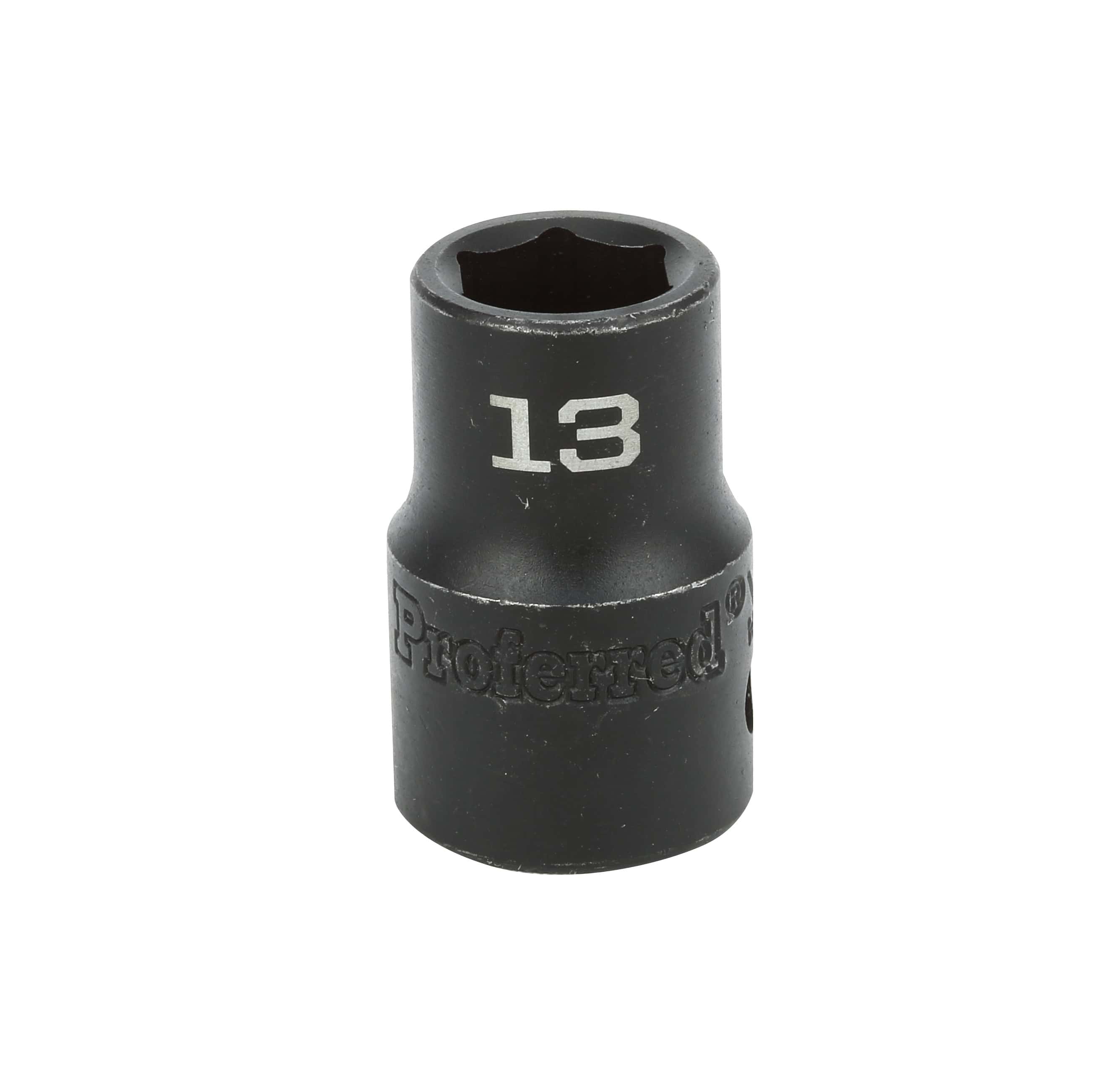 S33013 IMPACT 1/2" DRIVE METRIC SOCKET - 13 MM IMPACT 6 Point