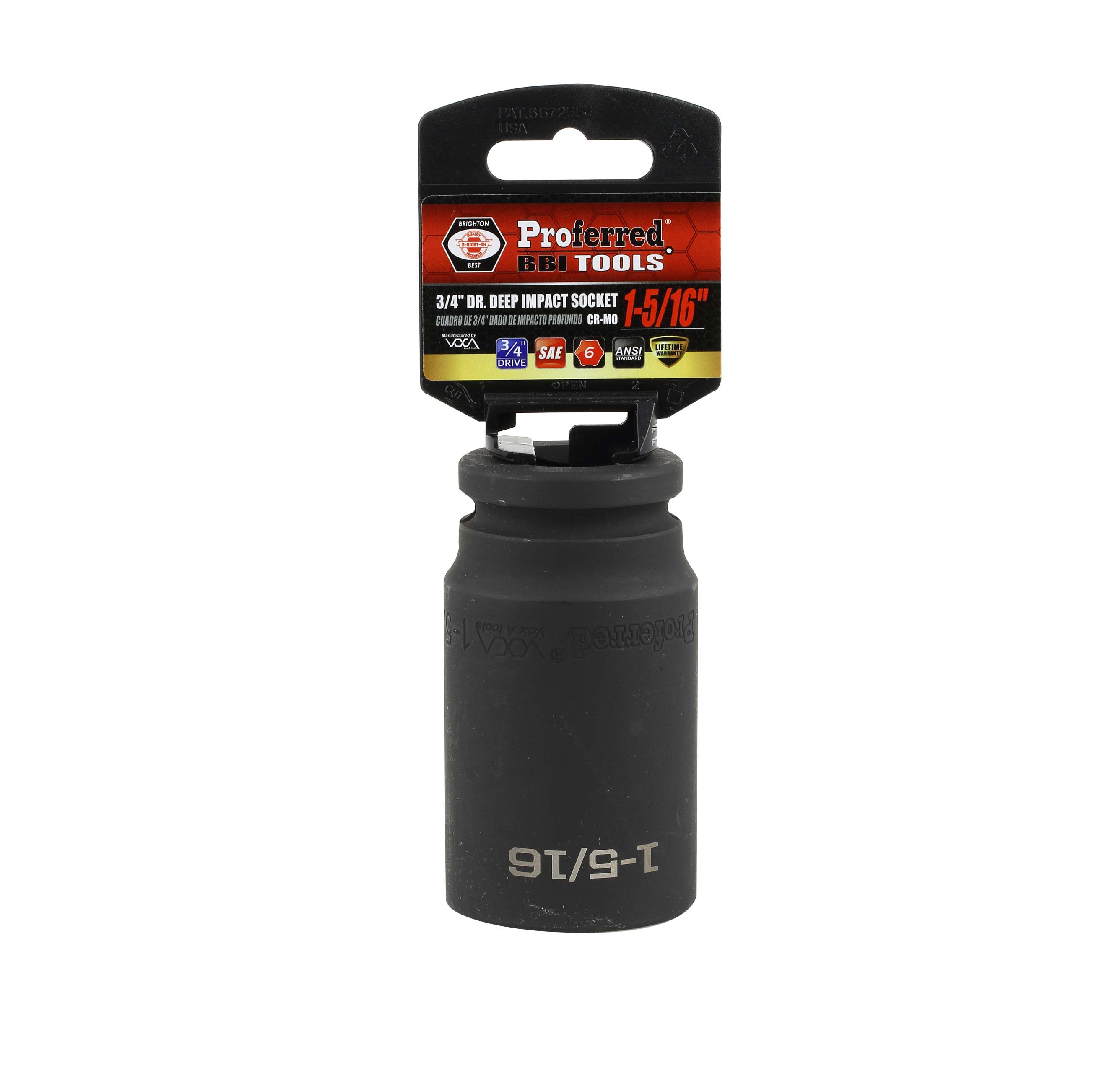 IMPACT 3/4&quot; DRIVE SAE SOCKET - 1 5/16&quot; DEEP IMPACT 6 Point