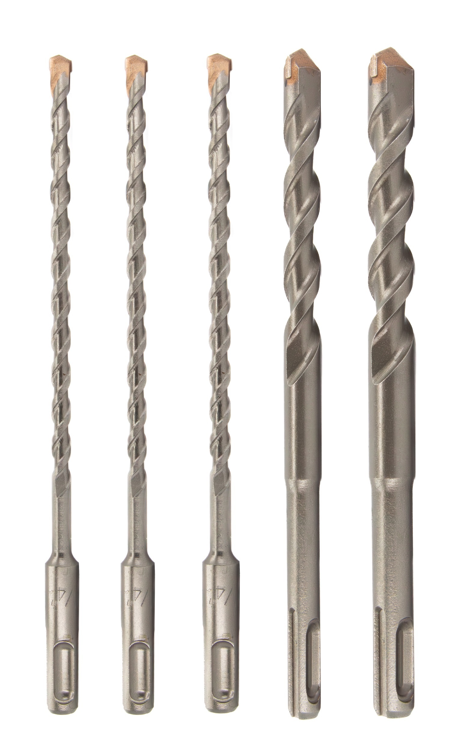 5 Piece PRO Series SDS-Plus 4-Cut Tip Hammer Bit Drill Bit Set (3/16 - 1/2)