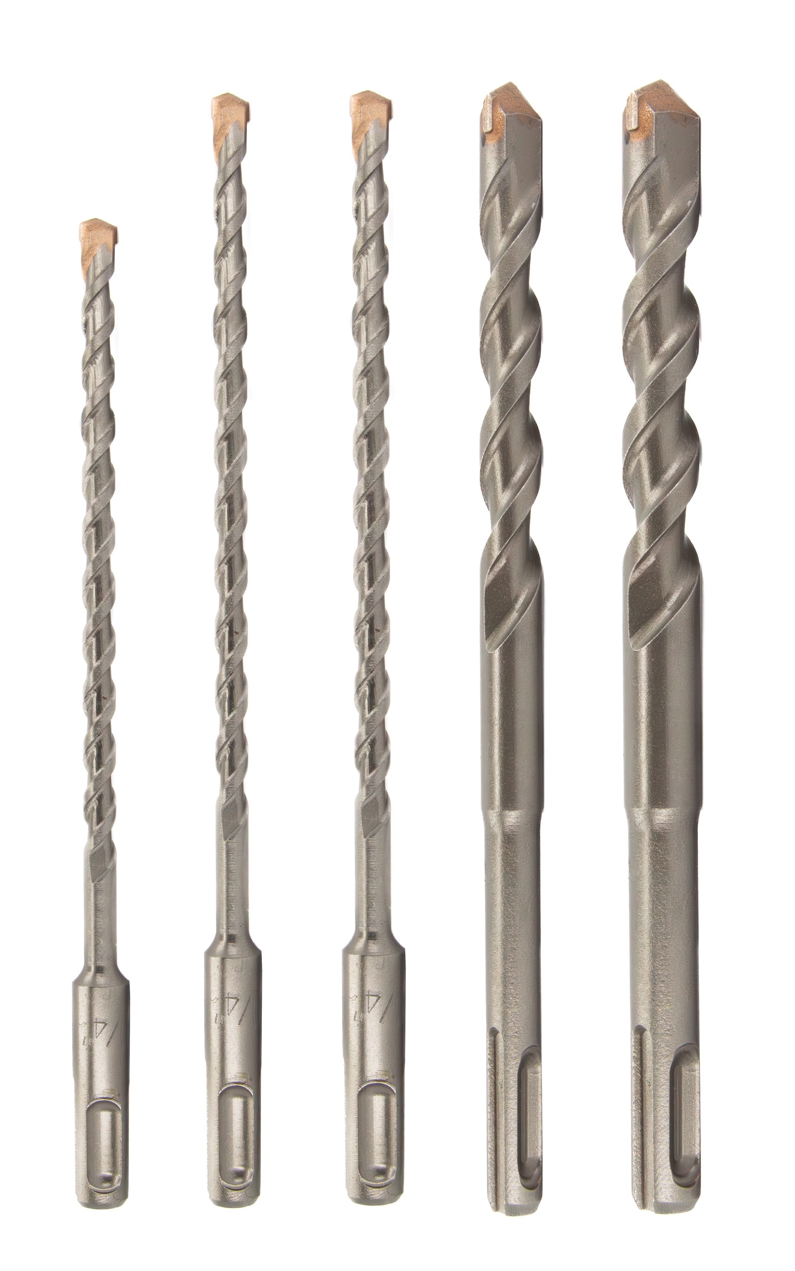 3/16" - 1/2" 5 Piece SDS-Plus Hammer Drill Bit Drill Bit Set