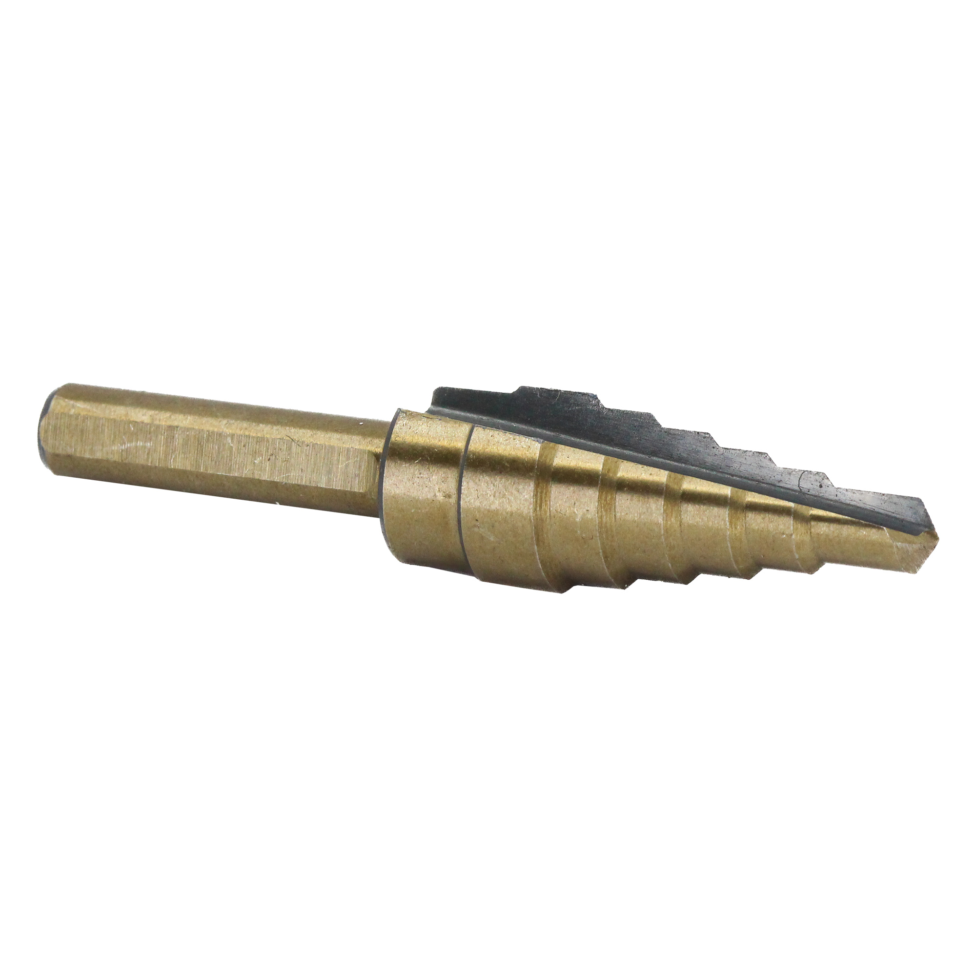 #2 HSS Black &amp; Gold Step Drill Bit (3/16" - 1/2" by 1/16")