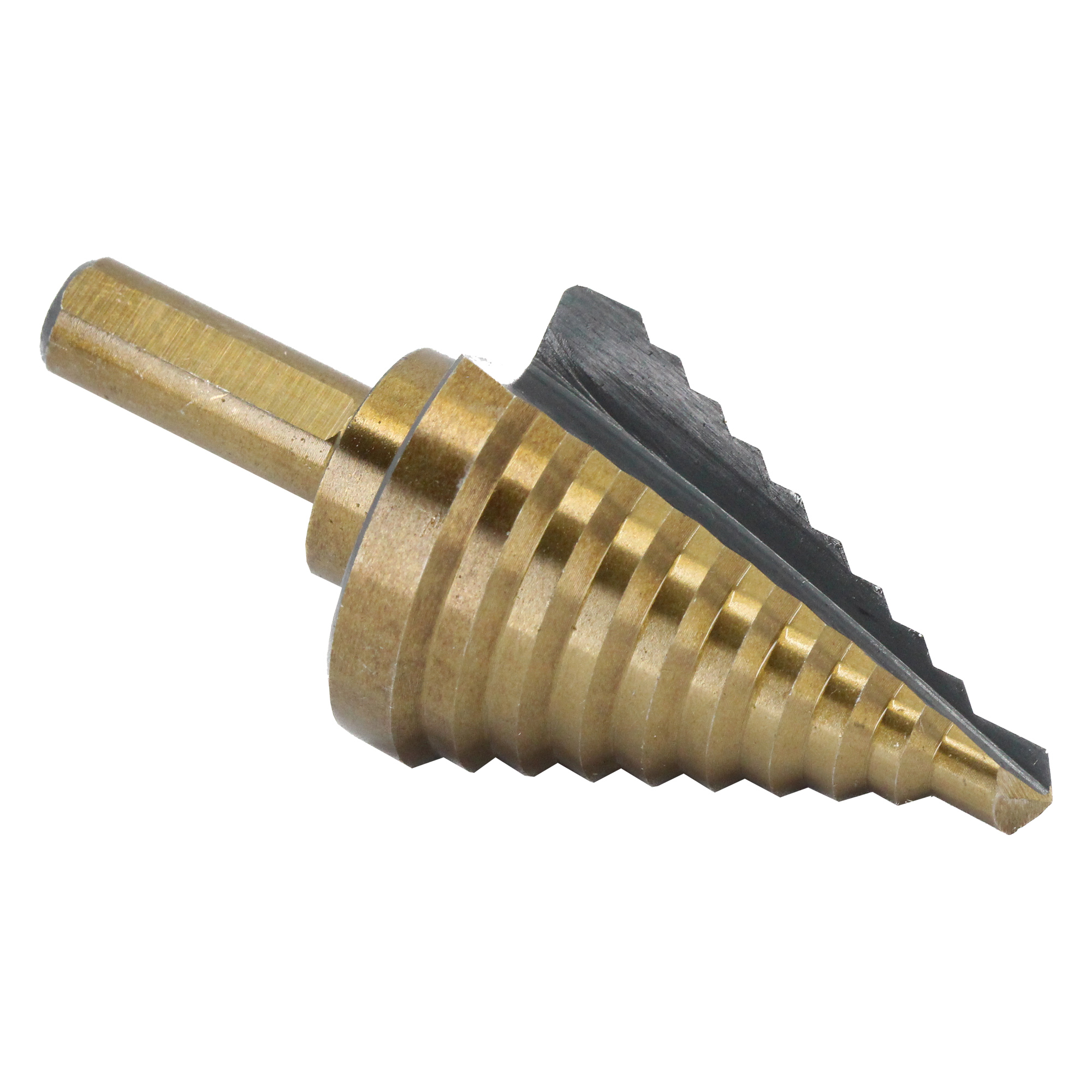 #5 HSS Black &amp; Gold Step Drill Bit (1/4" - 1-3/8" by 1/8")