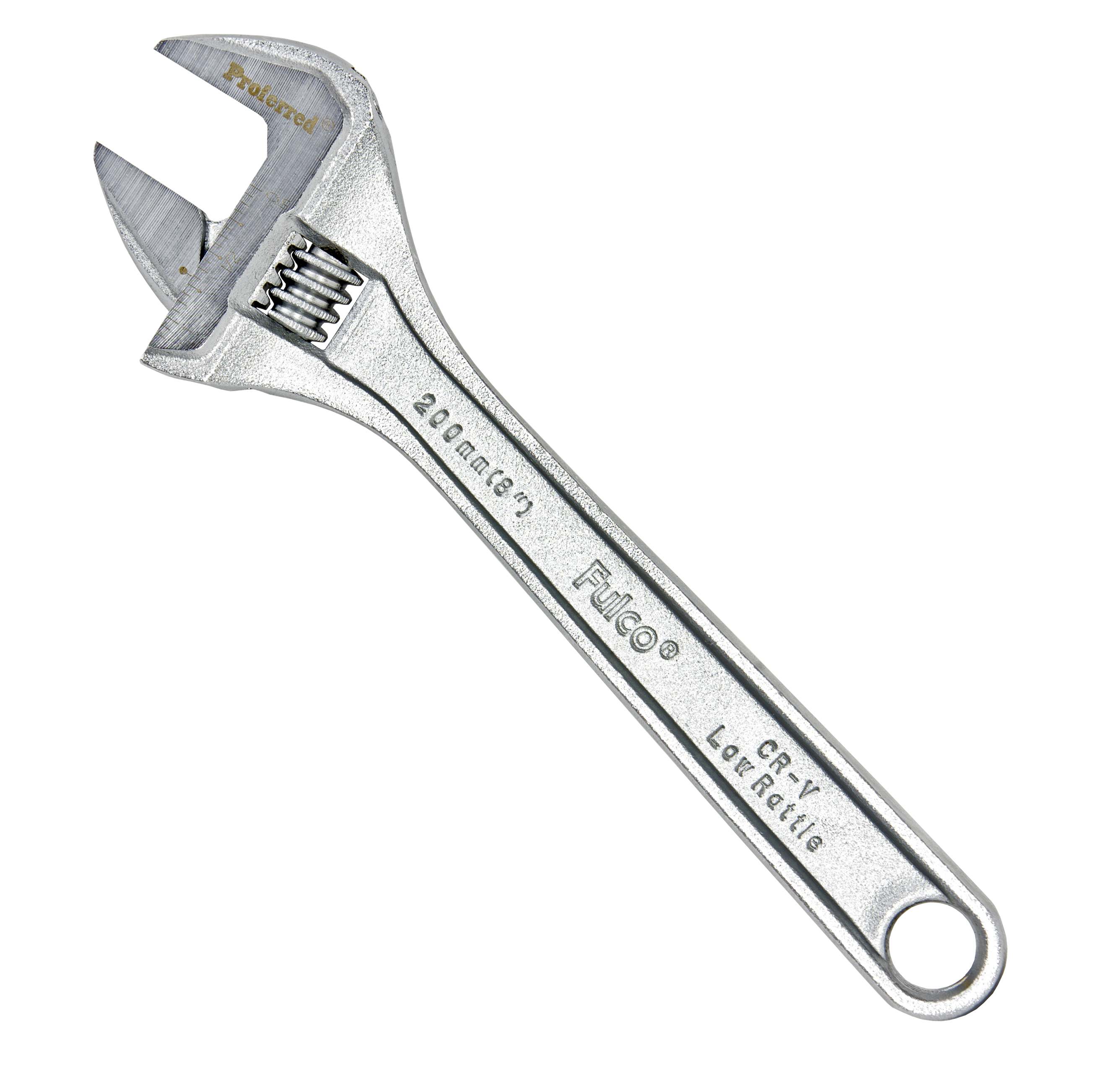 T05053 PROFERRED STANDARD ADJUSTABLE WRENCH, CHROME FINISH - 8",CHROME