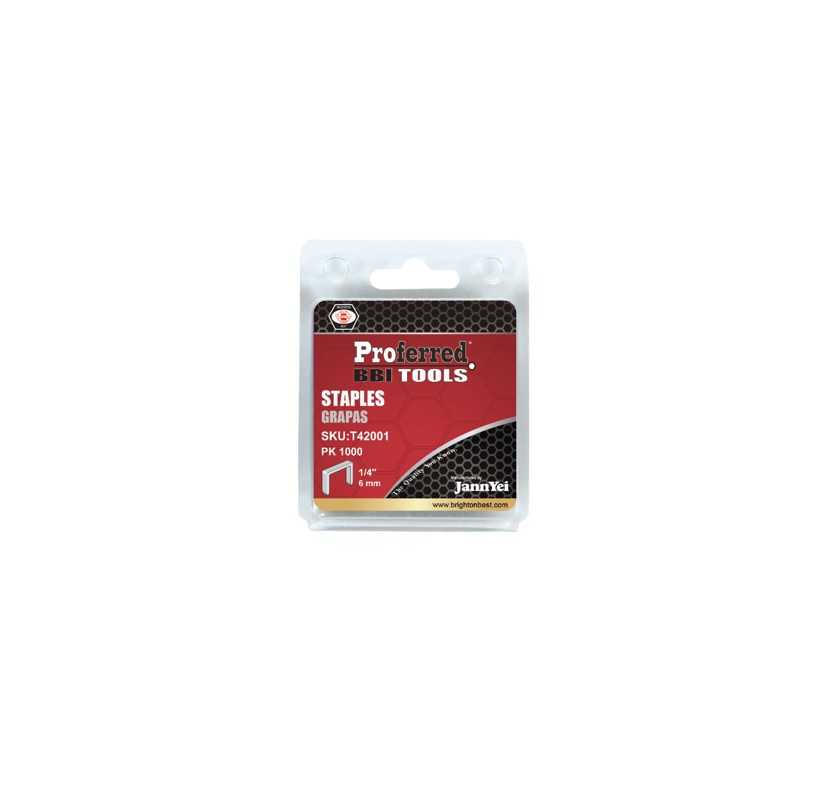 PROFERRED STAPLES (1.2MM THICK, 10.6MM WIDE) - 1/4&quot;(6mm) Height