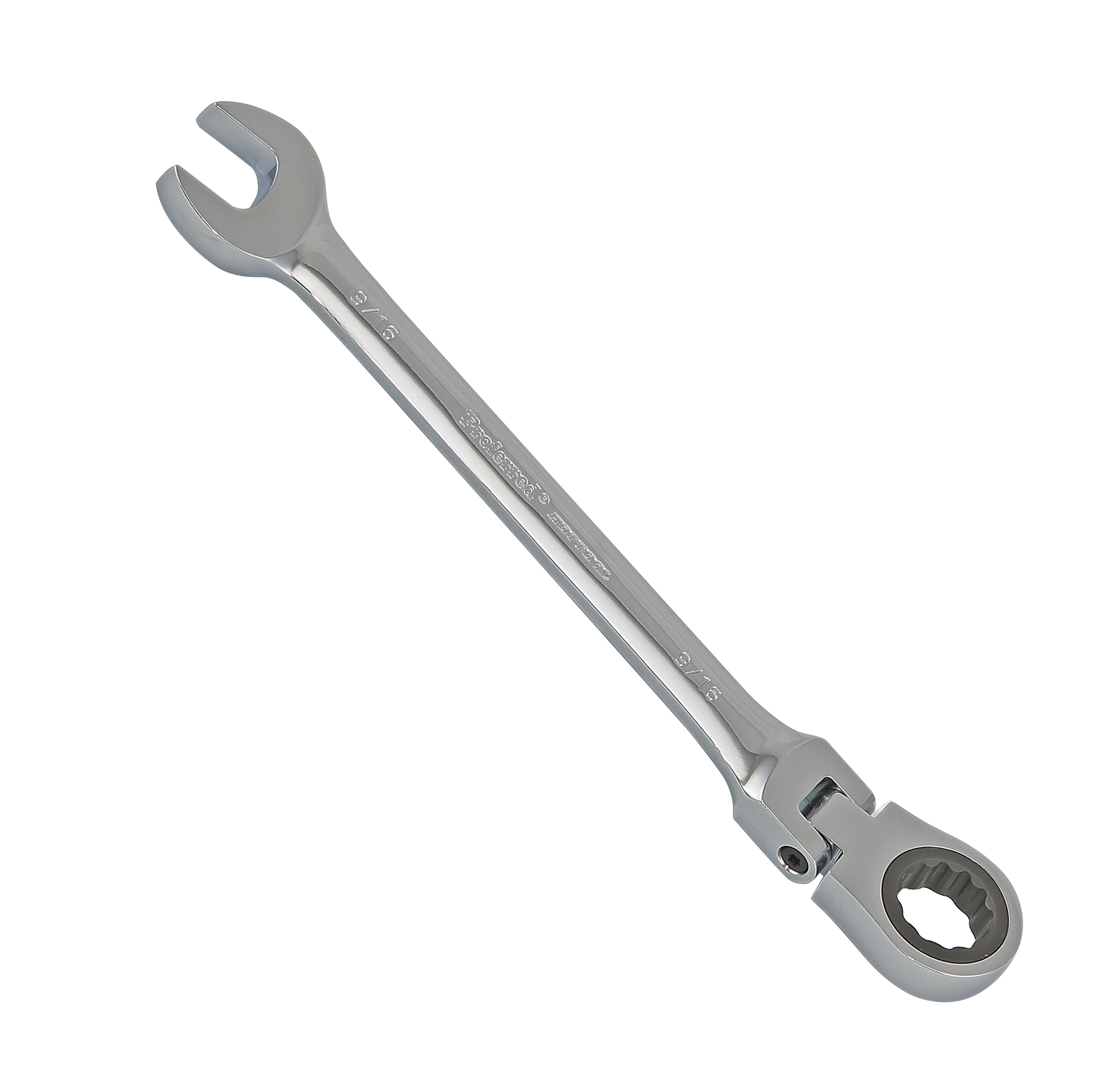 PROFERRED FLEX RATCHETING COMBINATION WRENCH, CHROME FINISH - 9/16&quot;