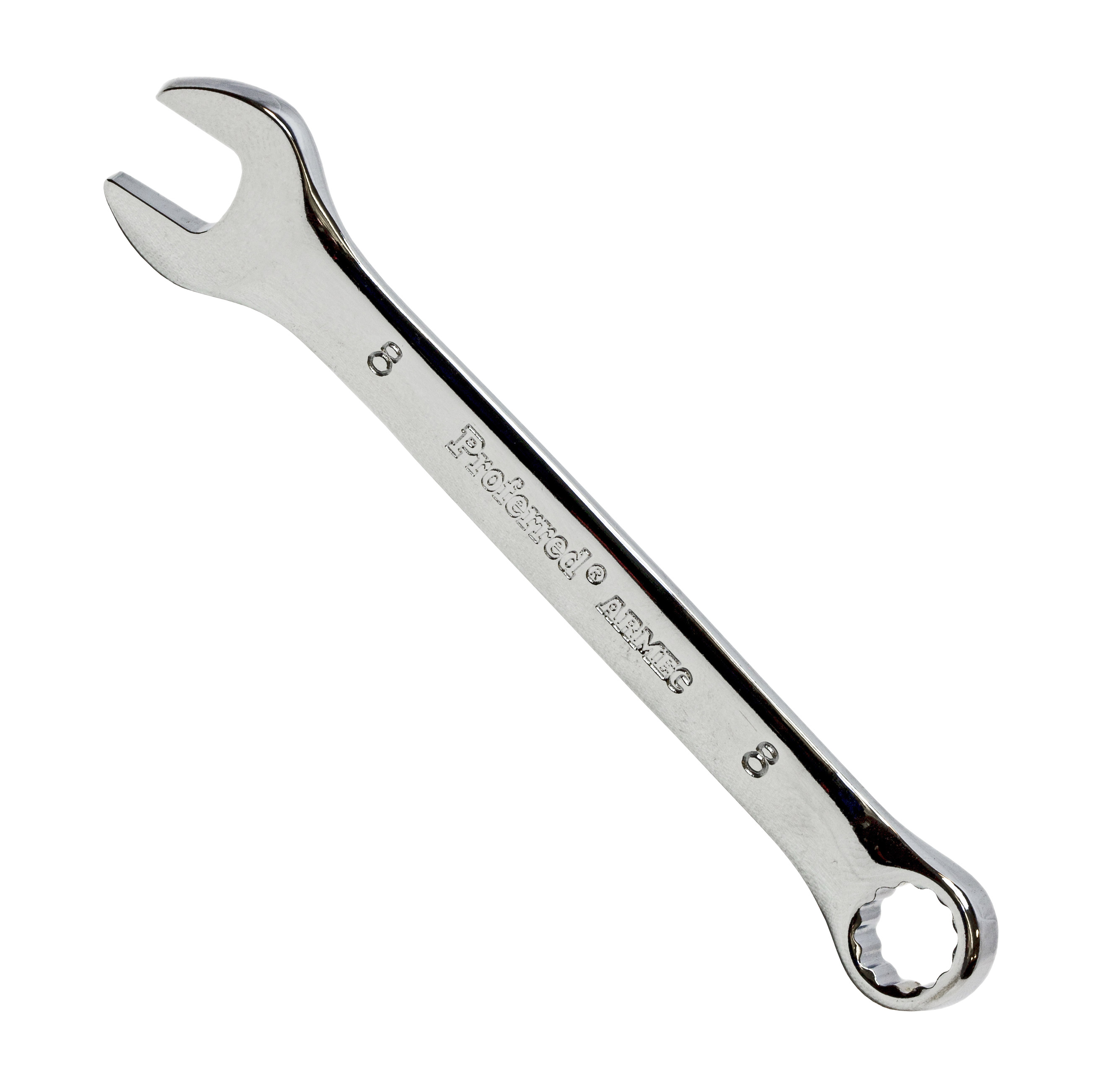PROFERRED COMBINATION WRENCH, CHROME FINISH - 8MM (5/16&quot;) CHROME FINISH