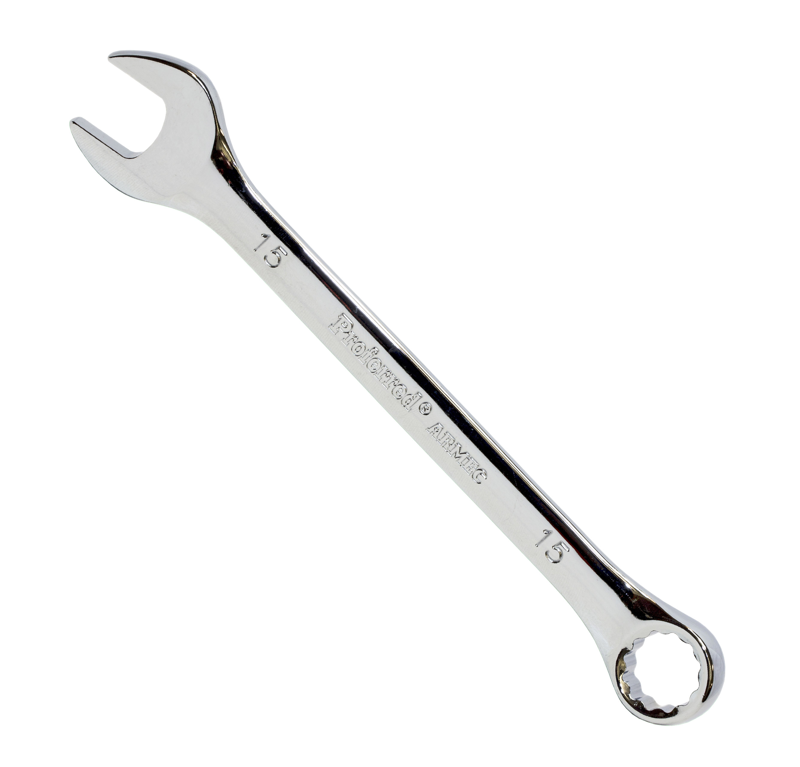 PROFERRED COMBINATION WRENCH, CHROME FINISH - 15MM CHROME FINISH