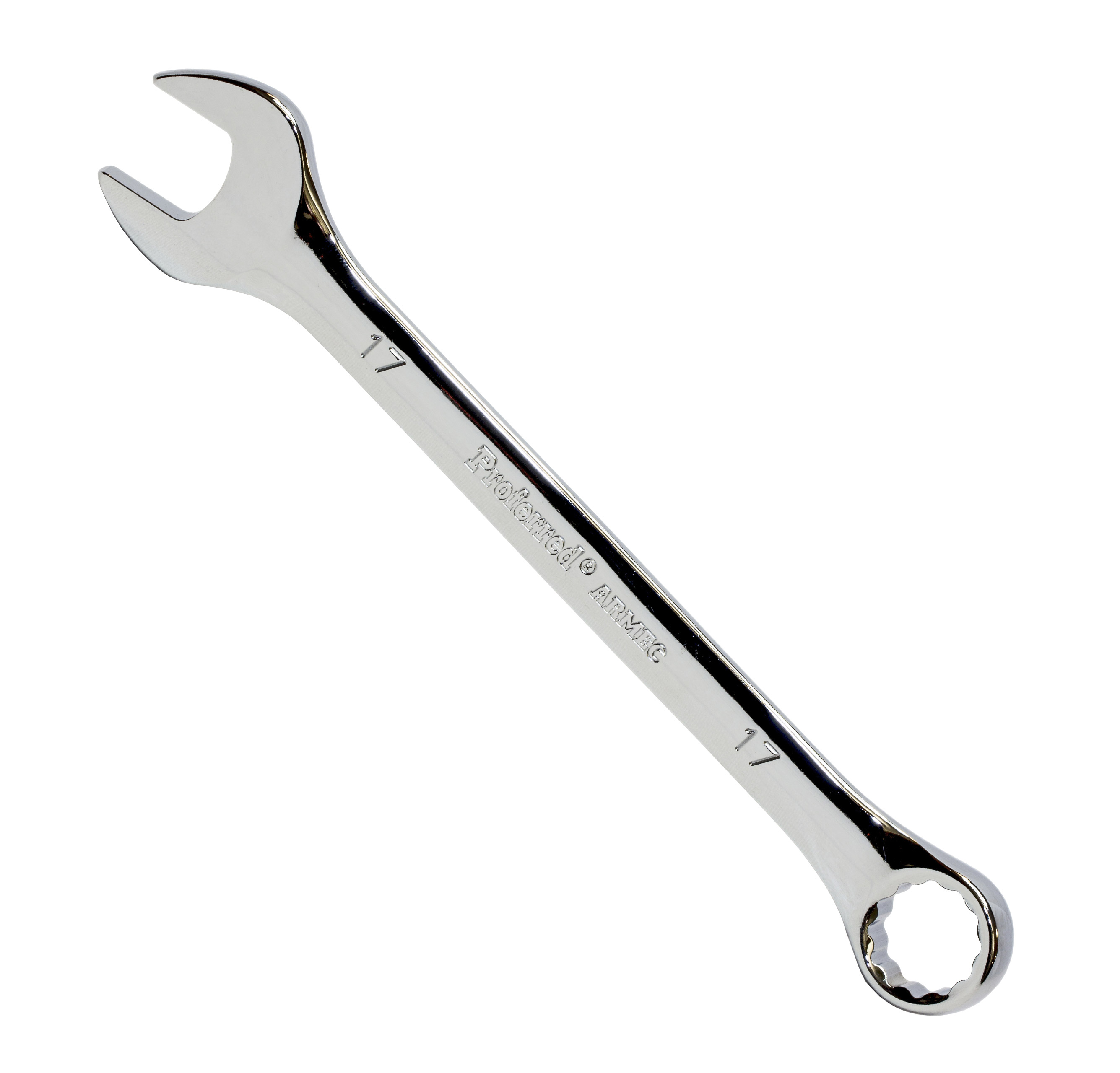 PROFERRED COMBINATION WRENCH, CHROME FINISH - 17MM (11/16&quot;) CHROME FINISH