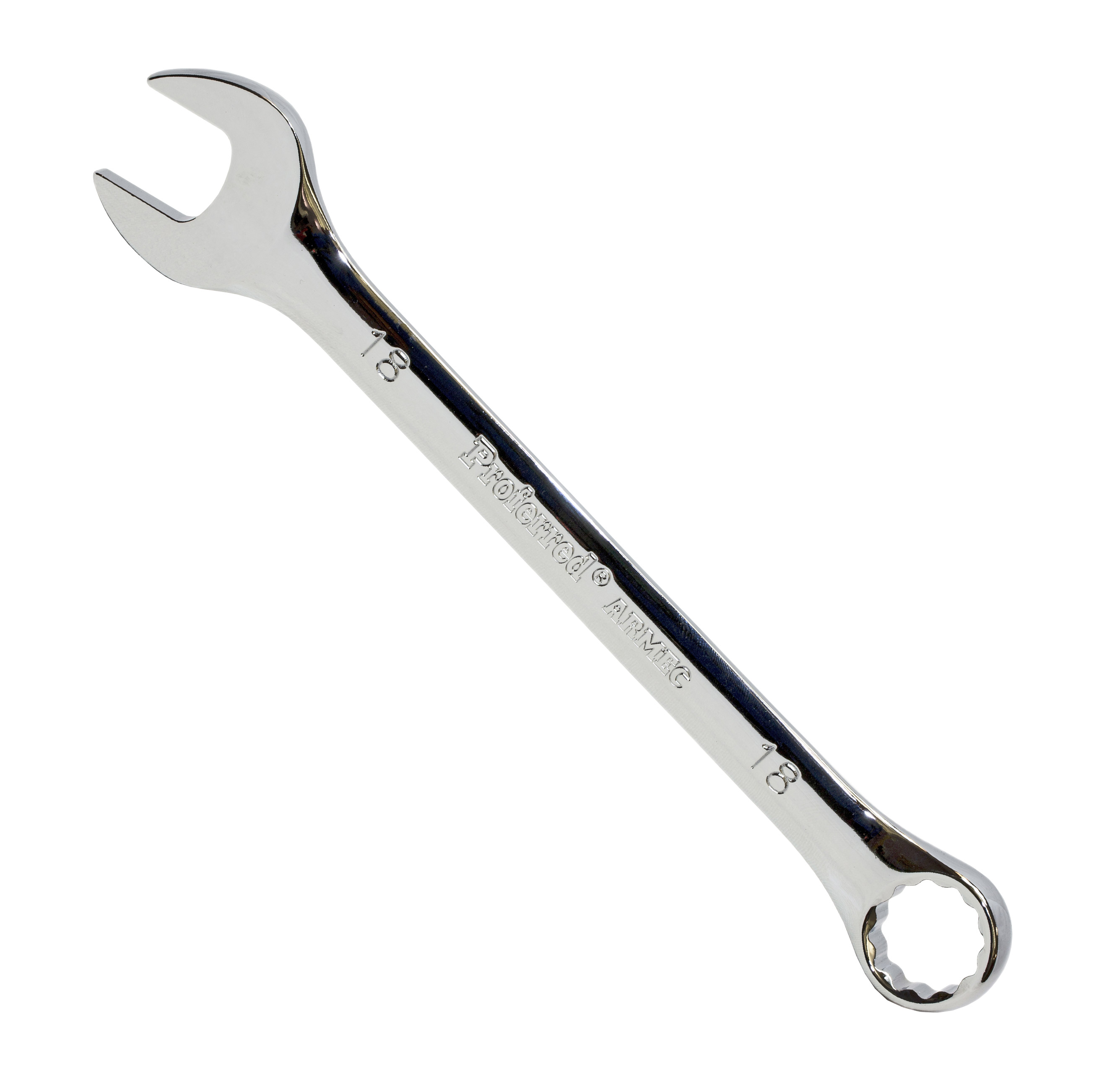 PROFERRED COMBINATION WRENCH, CHROME FINISH - 18MM CHROME FINISH